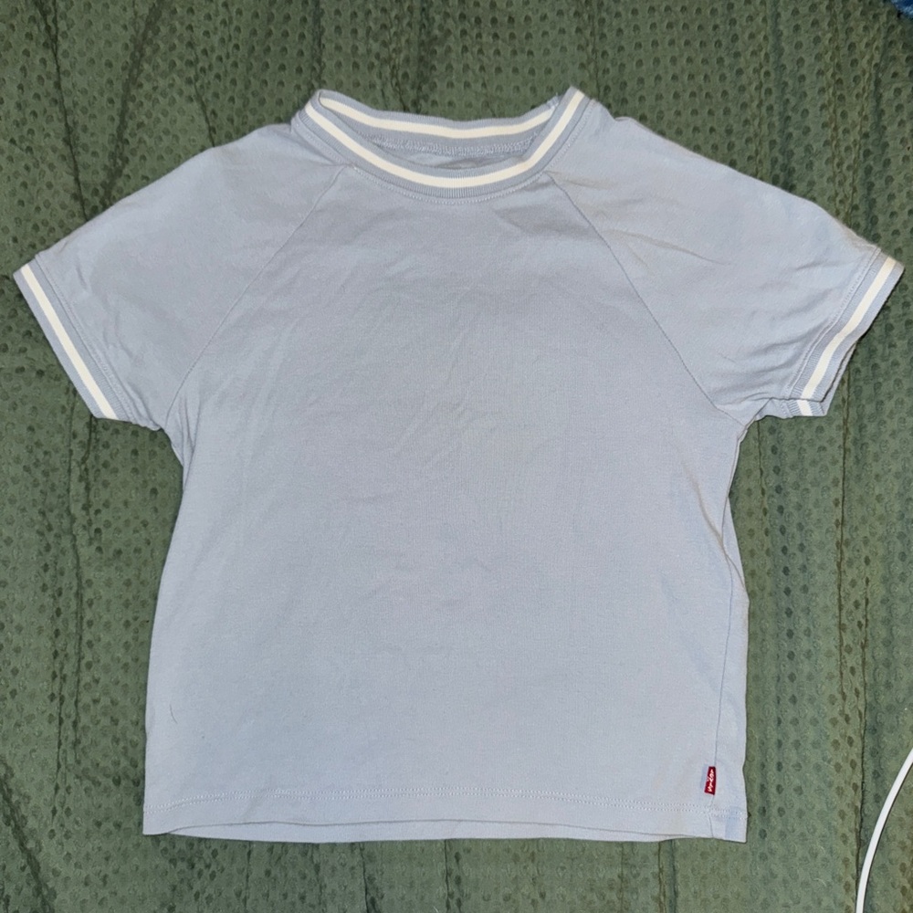 Levi’s Light Blue Game Day Cropped Baby Tee